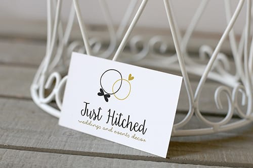 Just Hitched Wedding Decor Company Logo designer Cork Logo Design Ideas Diane Higgins Graphic Designer Ireland Branding Design Graphic Design