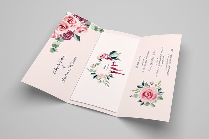 rsvp reply cards personalised wedding design graphic designer cork