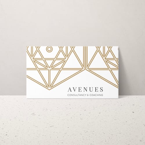 avenues consultancy and coaching branding design stationery design business card design cork