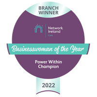 Network Cork business woman of the year winner 2022 power within category Diane Higgins Design