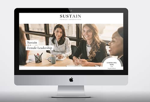 sustain female leadership website design cork