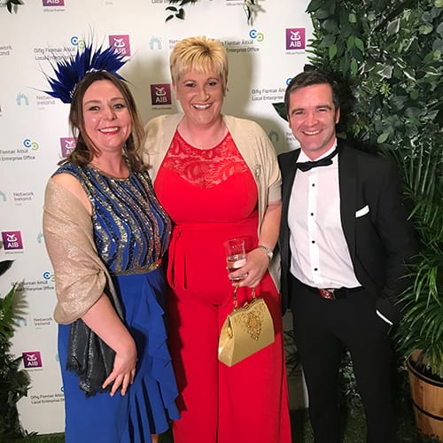 Network Cork business woman of the year awards 2022 winner Diane Higgins Design, power within champion, Irene Wallace presdients award, Kevin Higgins, Fota Island Resort 27 May