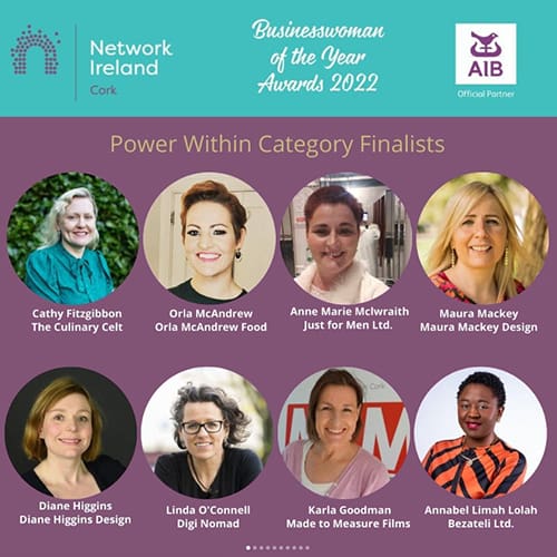 Network Cork business woman of the year awards 2022 power within category finalists