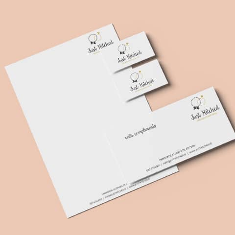 just hitched stationery design